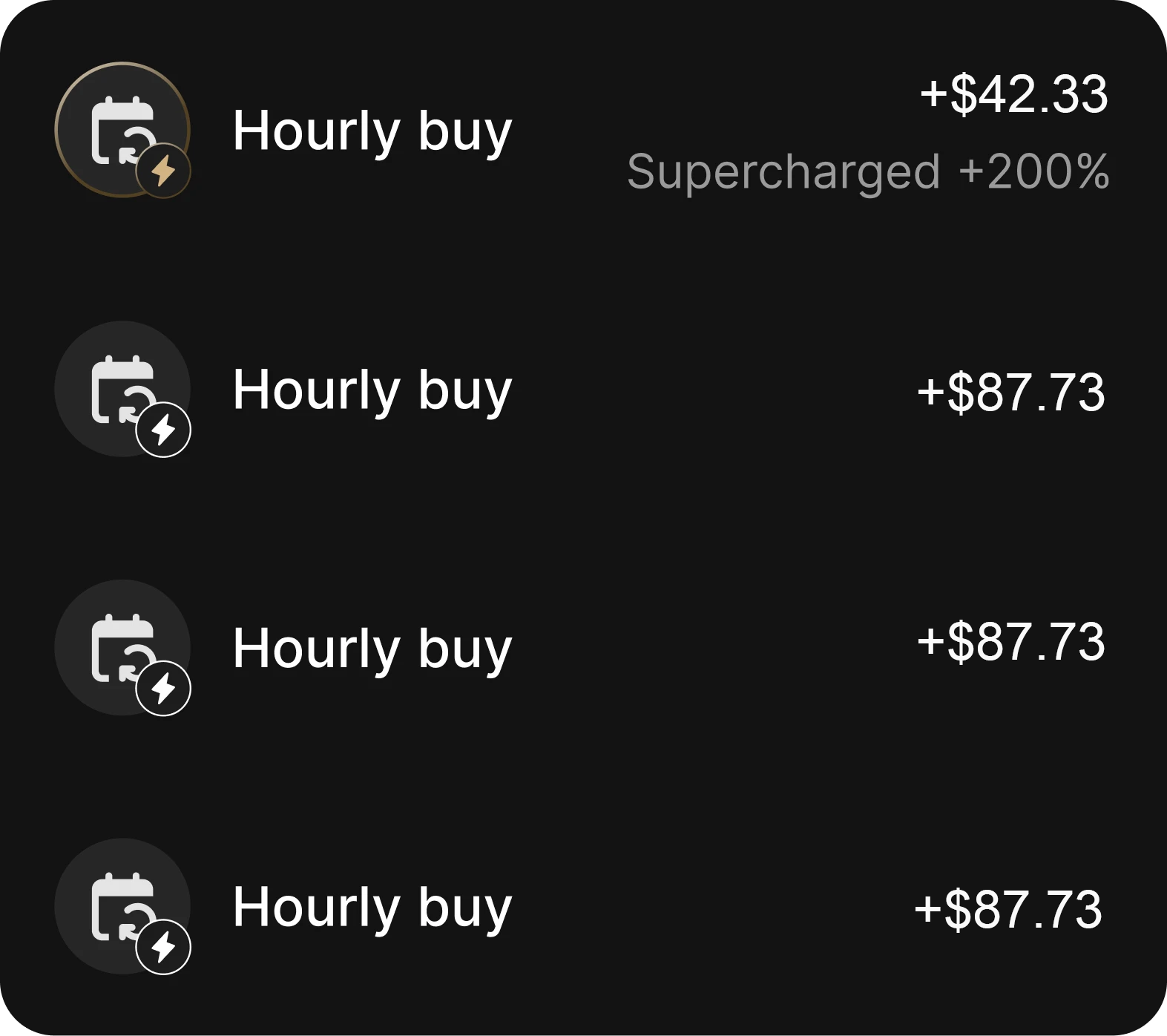 HKGX's recurring Bitcoin purchase interface